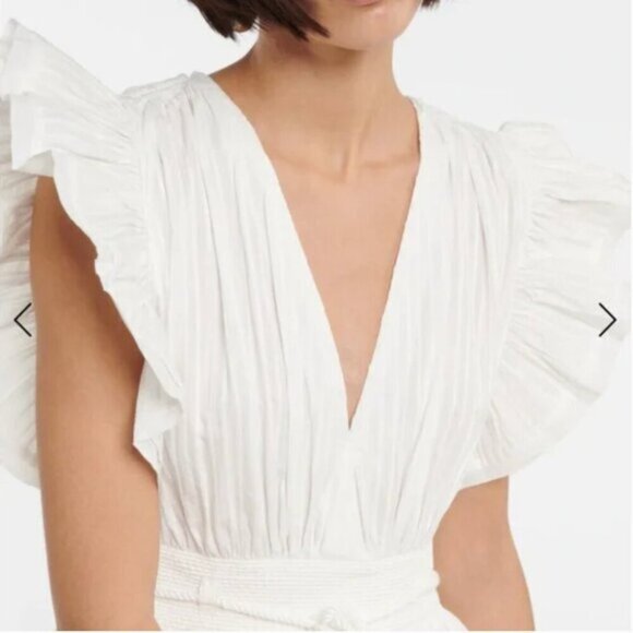 Ulla Johnson Camilla Mini Ruffle Dress Cowrie Size 2 - Picture 4 of 13